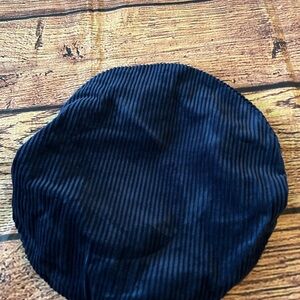 Navy Blue Corduroy Beret
